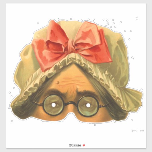 Maid -  Victoriaans Masker Sticker (Vel)