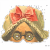 Maid -  Victoriaans Masker Sticker (Voorkant)