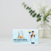 Maid with Broom and Soap Bubbles Visitekaartje (Staand voorkant)