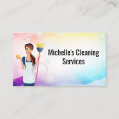 Maid with Broom | Buizen en spaarkassen Visitekaartje (Voorkant)