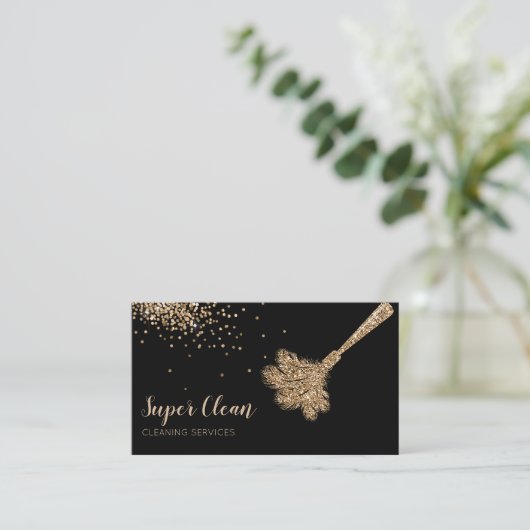 Maïde reinigingsinrichting Mousserend vederduster Visitekaartje (Staand voorkant)