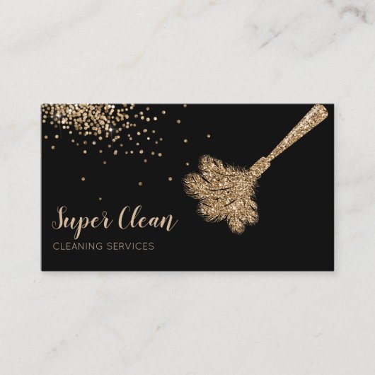 Maïde reinigingsinrichting Mousserend vederduster Visitekaartje (Voorkant)