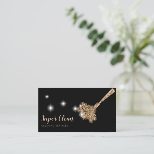 Maïde reinigingsinrichting Mousserend vederduster Visitekaartje (Staand voorkant)