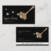 Maïde reinigingsinrichting Mousserend vederduster Visitekaartje (Voorkant / Achterkant)