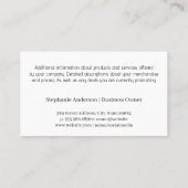 Maïde Tegels in de badkamer Visitekaartje (Achterkant)