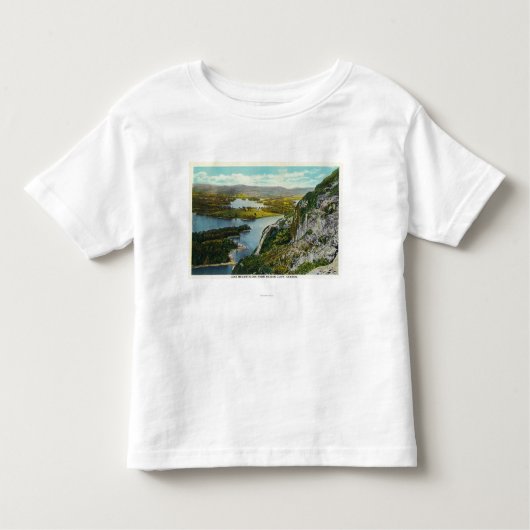 Maiden Cliff Uitzicht van het Megunticook-meer Kinder Shirts (Voorkant)