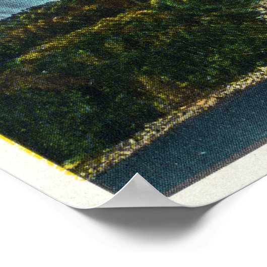 Maiden Cliff Uitzicht van het Megunticook-meer Poster (Hoek)