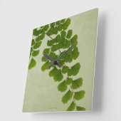 Maiden Hair Fern Frond Vierkante Klok (Hoek)
