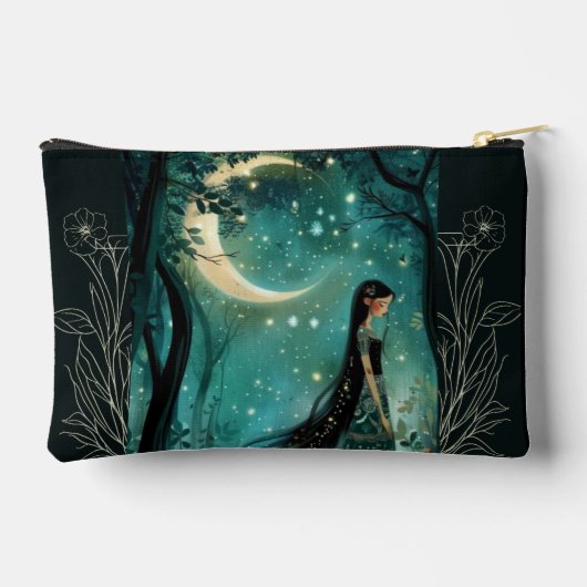 Maiden in de Moonlight Kleine Accessoirezak Etui (Achterkant)
