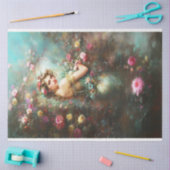 Maiden in de Tuin Twee Tissuepapier (Craft)