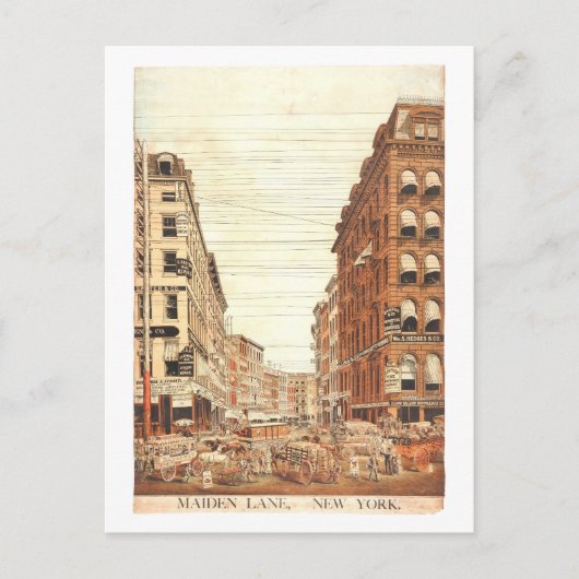 Maiden Lane New York Briefkaart (Voorkant)