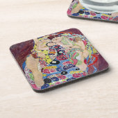 Maiden (Maagd), Gustav Klimt,  Art Nouveau Bier Onderzetter (Linkerzijde)