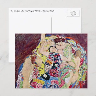 Maiden (Maagd), Gustav Klimt, Art Nouveau Briefkaart