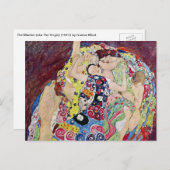 Maiden (Maagd), Gustav Klimt,  Art Nouveau Briefkaart (Voorkant / Achterkant)