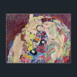 Maiden (Maagd), Gustav Klimt,  Art Nouveau Briefkaart<br><div class="desc">De Maiden (ook bekend als The Virgin) (1913) van Gustav Klimt is een schilderij van het Victoriaans ERA Art Nouveau-symboliek. Verschillende vrouwen die in een bed met kleurrijke mozaïekpatroondekens paaien, stretchen en slapen. Over de kunstenaar: Gustav Klimt (1862-1918) was een Oostenrijkse symbolistische schilder en een van de meest prominente leden...</div>