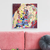 Maiden (Maagd), Gustav Klimt,  Art Nouveau Canvas Afdruk (Insitu (Woonkamer))