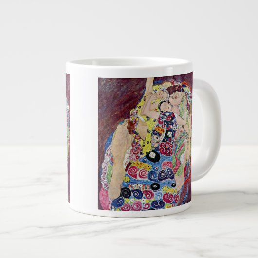 Maiden (Maagd), Gustav Klimt,  Art Nouveau Grote Koffiekop (Voorkant rechts)