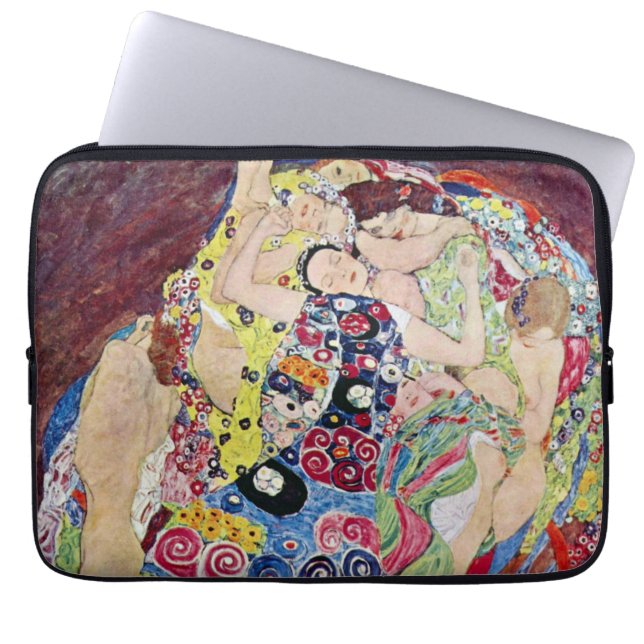 Maiden (Maagd), Gustav Klimt,  Art Nouveau Laptop Sleeve (Voorkant)