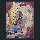 Maiden (Maagd), Gustav Klimt,  Art Nouveau Notitieboek<br><div class="desc">De Maiden (ook bekend als The Virgin) (1913) van Gustav Klimt is een schilderij van het Victoriaans ERA Art Nouveau-symboliek. Verschillende vrouwen die in een bed met kleurrijke mozaïekpatroondekens paaien, stretchen en slapen. Over de kunstenaar: Gustav Klimt (1862-1918) was een Oostenrijkse symbolistische schilder en een van de meest prominente leden...</div>