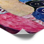 Maiden (Maagd), Gustav Klimt,  Art Nouveau Poster (Hoek)