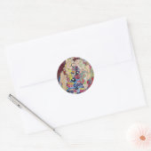 Maiden (Maagd), Gustav Klimt,  Art Nouveau Ronde Sticker (Envelop)
