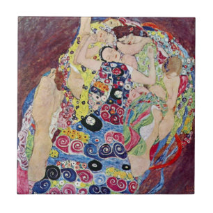 Maiden (Maagd), Gustav Klimt,  Art Nouveau Tegeltje