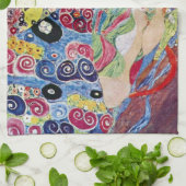 Maiden (Maagd), Gustav Klimt,  Art Nouveau Theedoek (Gevouwen)