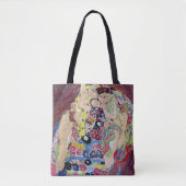Maiden (Maagd), Gustav Klimt, Art Nouveau Tote Bag (Voorkant)