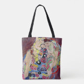 Maiden (Maagd), Gustav Klimt, Art Nouveau Tote Bag (Achterkant)