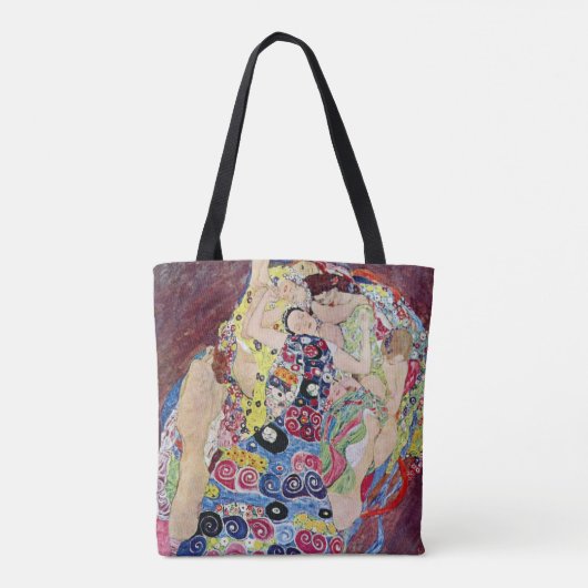 Maiden (Maagd), Gustav Klimt, Art Nouveau Tote Bag (Achterkant)
