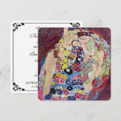 Maiden (maagd), Klimt, Art Nouveau Vrijgezellenfee Kaart (Voorkant / Achterkant)