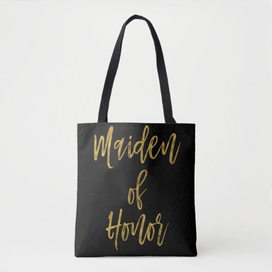 Maiden of Honor Gold Trouwtas Tote Bag (Voorkant)