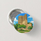 Maiden Tower, Azerbeidzjan van Bakoe Ronde Button 3,2 Cm (Voorkant /achterkant)