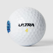 Maiden vieren golfballen (Logo)
