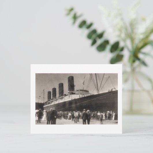 Maiden Voyage of RMS Lusitania, 13 september 1907 Briefkaart (Staand voorkant)