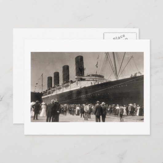 Maiden Voyage of RMS Lusitania, 13 september 1907 Briefkaart (Voorkant / Achterkant)