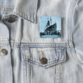 Maiden Voyage of RMS Lusitania, 13 september 1907 Vierkante Button 5,1 Cm (In situ)