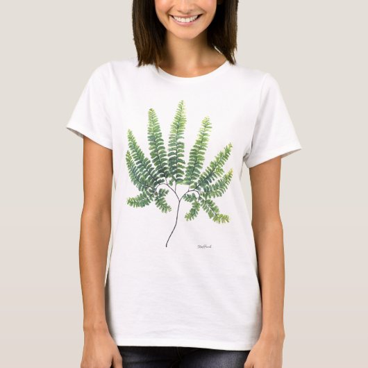 Maidenhair Fern Large Print T-shirt (Voorkant)