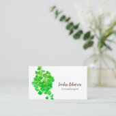 Maidenhair Fern Plant Waterverf Groen Visitekaartje (Staand voorkant)