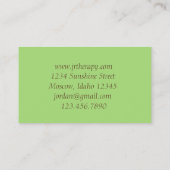 Maidenhair Fern Plant Waterverf Groen Visitekaartje (Achterkant)