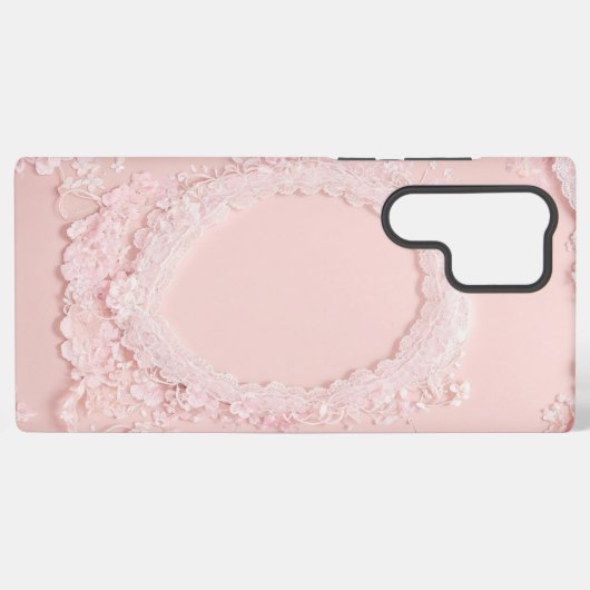 Maiden's Dream Cherry Blossom Lace Oval Phone Case Samsung Galaxy Hoesje (Achterkant horizontaal)