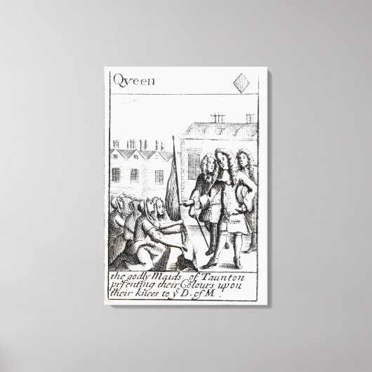 Maids of Taunton Knielen voor hertog van Canvas Afdruk (Voorkant)