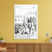 Maids of Taunton Knielen voor hertog van Canvas Afdruk (Insitu (Woonkamer))