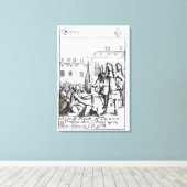 Maids of Taunton Knielen voor hertog van Canvas Afdruk (Insitu (Houten vloer))