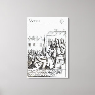Maids of Taunton Knielen voor hertog van Canvas Afdruk