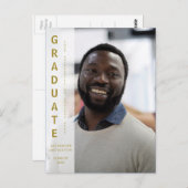 MaIe Afstuderen Afstuderen Uitnodiging Eenvoudige  (Voorkant / Achterkant)