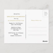 MaIe Afstuderen Afstuderen Uitnodiging Eenvoudige  (Achterkant)