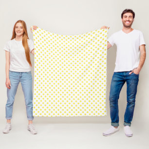 Maïgeel stippenronden fleece deken