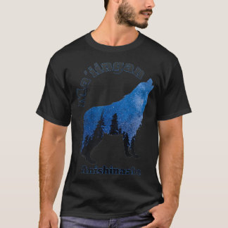Maiingan Anishinaabe Ojibwe Chippewa Taal Wolf T-shirt