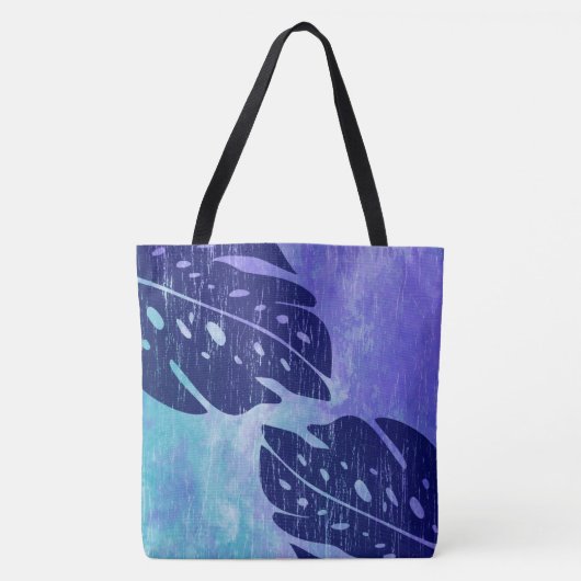 Maikai Hawaiian Monstera Leaf Stropdas-Dye Beach t Tote Bag (Voorkant)